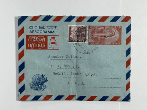 India 1975 aerogramme - aerogramme, indipex